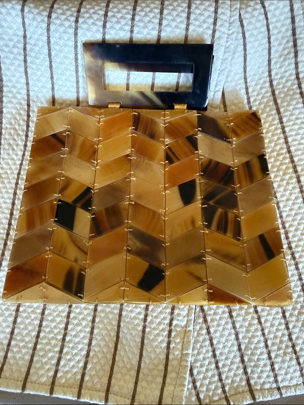 Vintage Lucite chevron purse